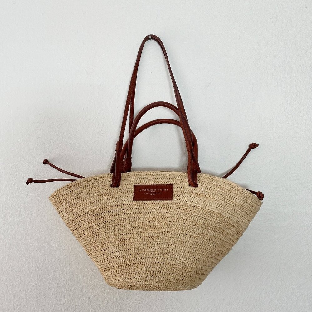 Justine Natural Raffia Wicker Bag